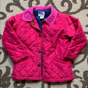 Toddler Girls Quilted Button Up Jacket